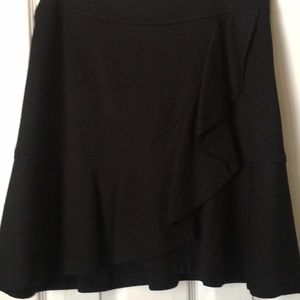 WHBM Wool Skirt with Side Ruffle